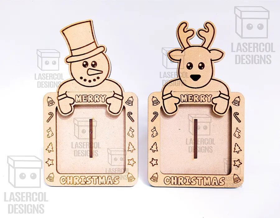 Christmas Photo Frame Ornaments DIY Set 2 - Laser Cut Files product image (4)