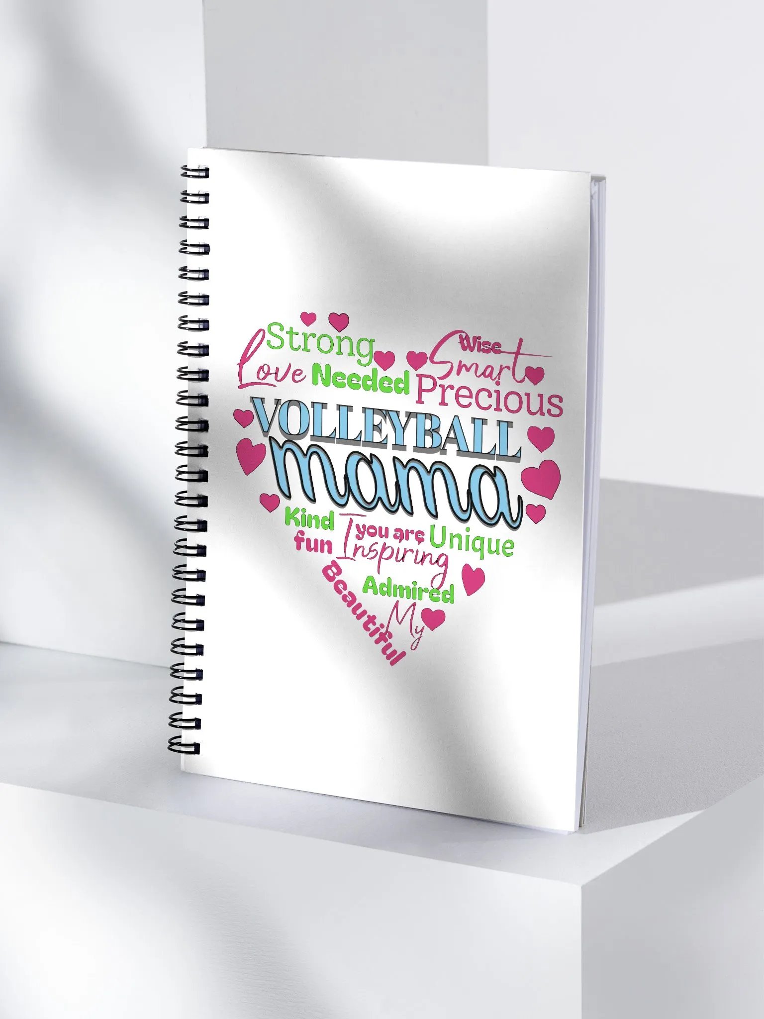 Heart Volleyball Mama Spiral Notebook product image (2)
