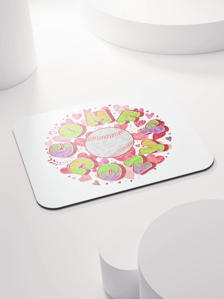 Comfy Cozy Baseball Playful Heartfelt Mouse Pad product image (4)