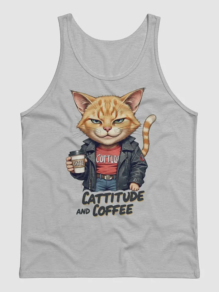 Cattitude and Coffee Illustrated Tank product image (1)