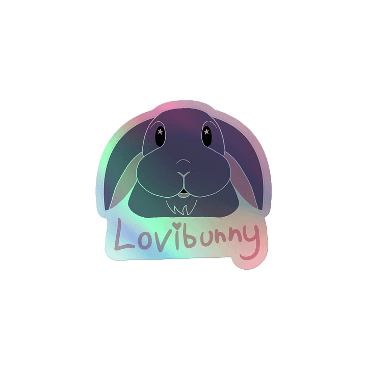 Lovibunny Logo Holographic Sticker product image (1)