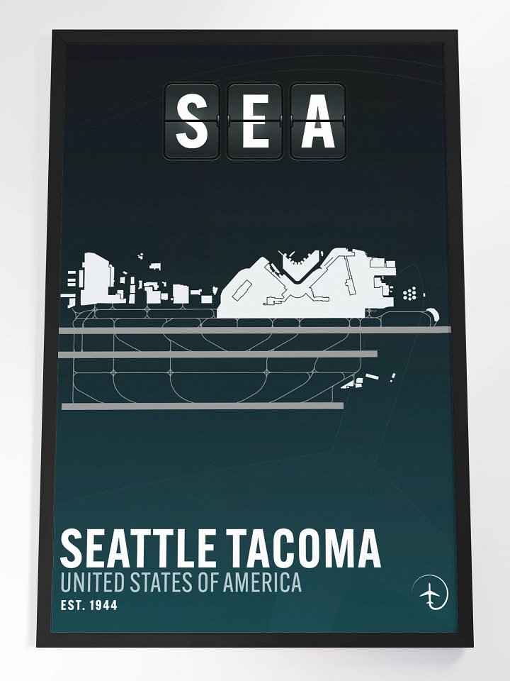Seattle SEA Poster (Framed) product image (1)