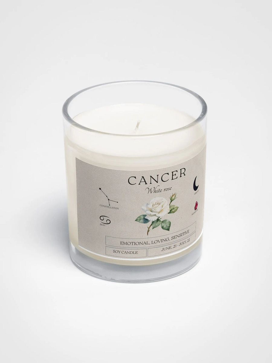 Cancer Birth Month Flower Birthstone Vegan Soy Wax Candle product image (3)