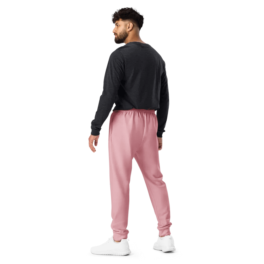 Plain Dusty Light Pink Soft Summer Recycled Polyester Premium Men's Joggers by Treasure Pie product image (10)