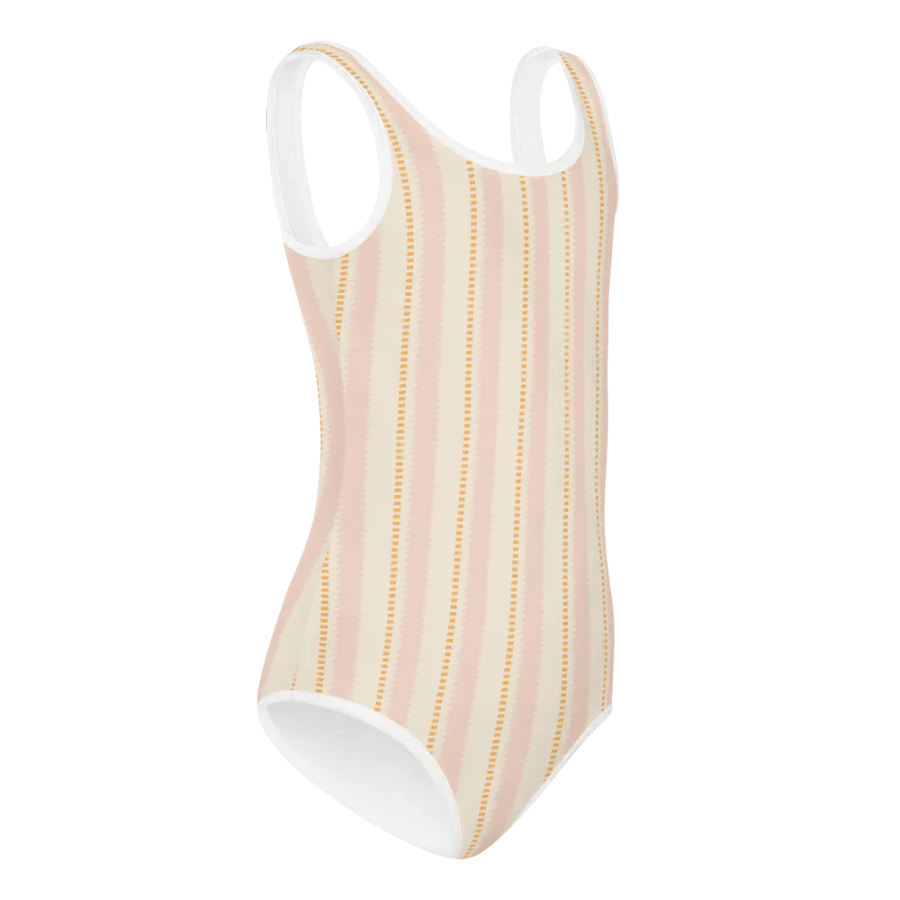Pink Orange Tapestry Kids Swimsuit product image (5)