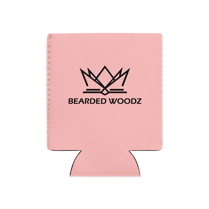 Coozie Can Cooler (Design: Bearded Woodz) Pink product image (1)