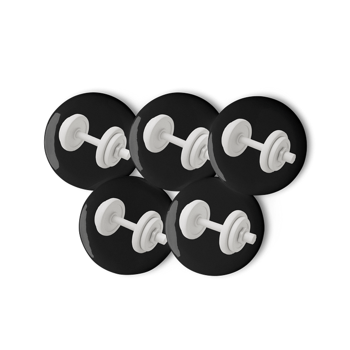 White Dumbbell Buttons Pin Set product image (2)