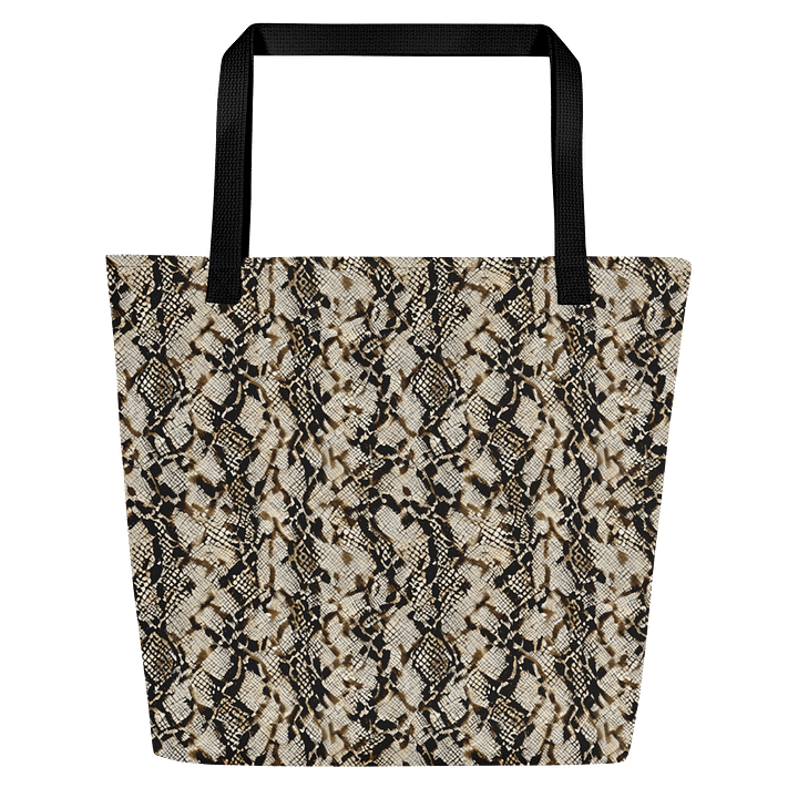 Beige Snake Pattern Tote Bag product image (1)