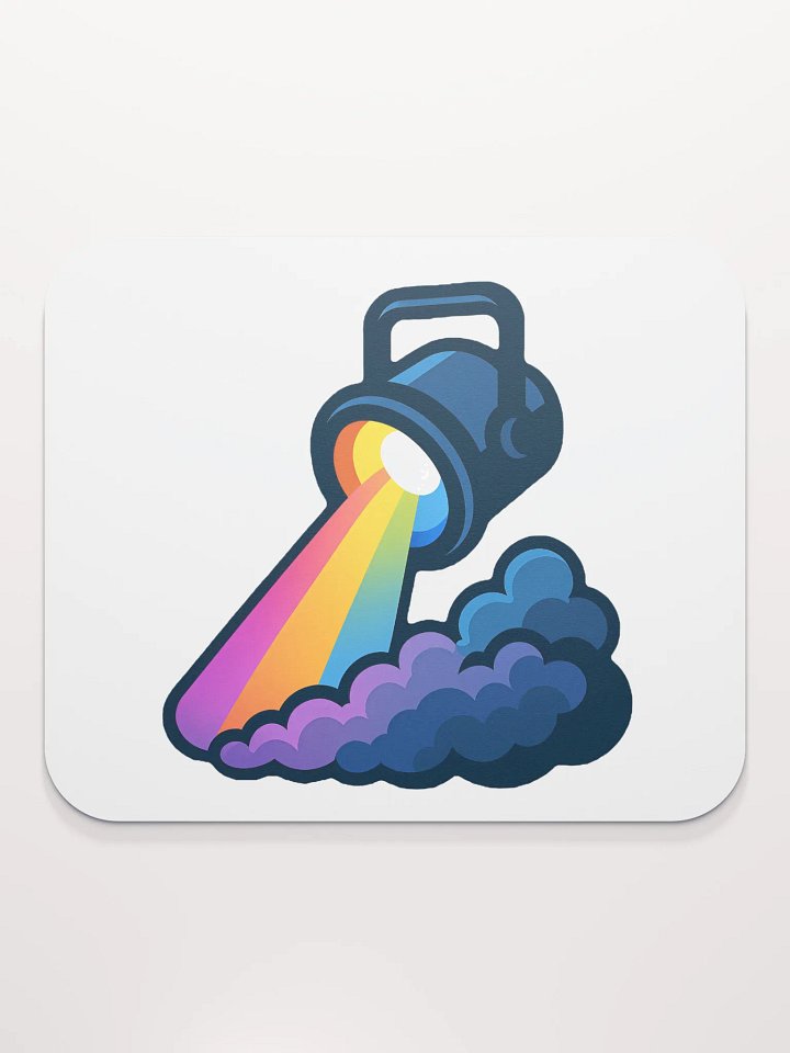 Theatrically Jerry: Muted Rainbow Fog Stage Light Mouse Pad product image (2)