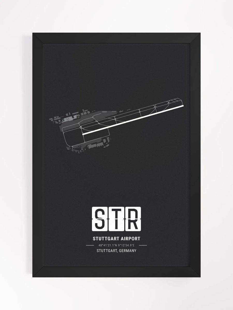 Framed Airport STR Premium Map On Matt Paper product image (1)