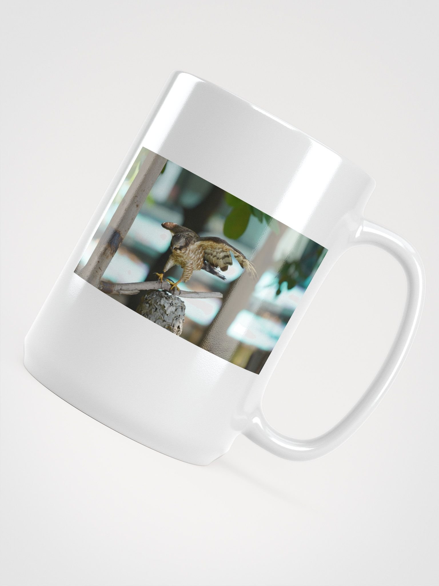 Majestic Falcon White Glossy Mug product image (4)