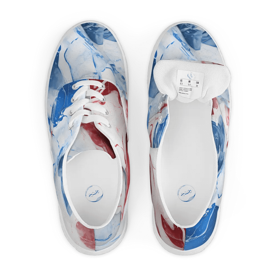 Womens Patriotic Laced Up Canvas Shoes product image (6)