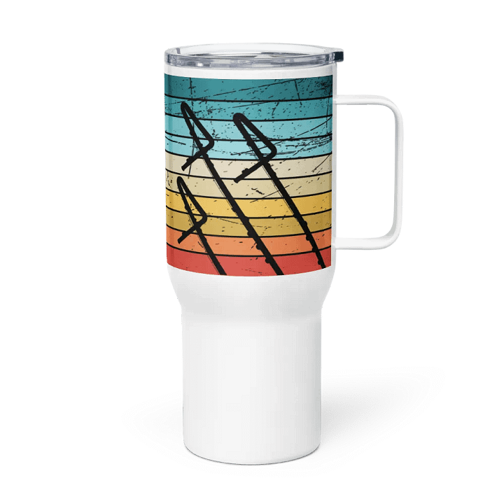 Retro Abstract Flute Stainless Steel Travel Mug - Contra product image (1)
