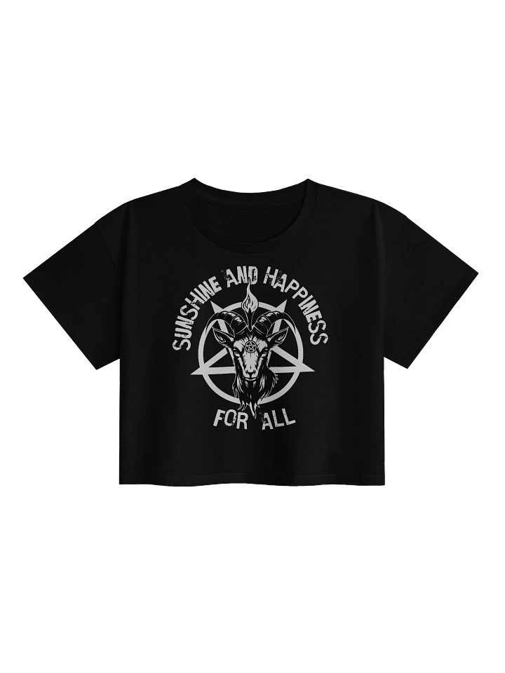 Baphomet Sunshine and Happiness Crop Top product image (1)