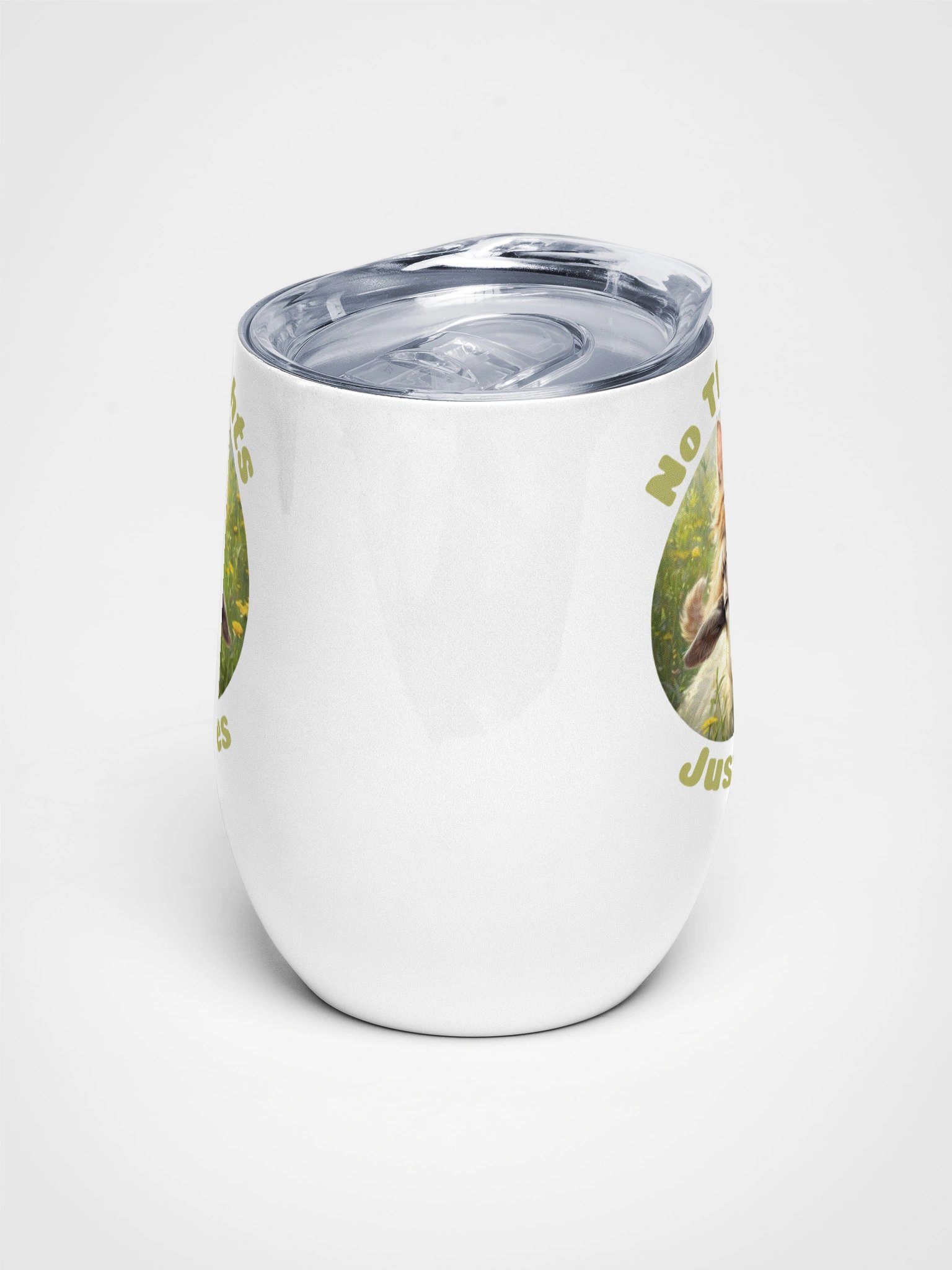 No Thoughts Just Vibes Goat Wine Tumbler product image (1)