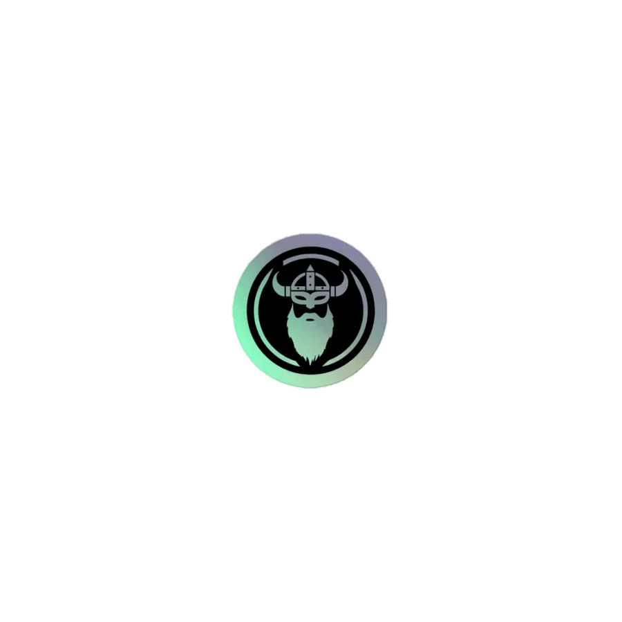 Viking Head Holographic Sticker product image (1)