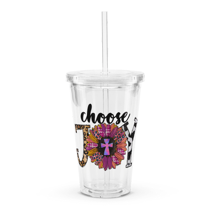 Choose Joy - Double Wall Clear Plastic Tumbler product image (1)