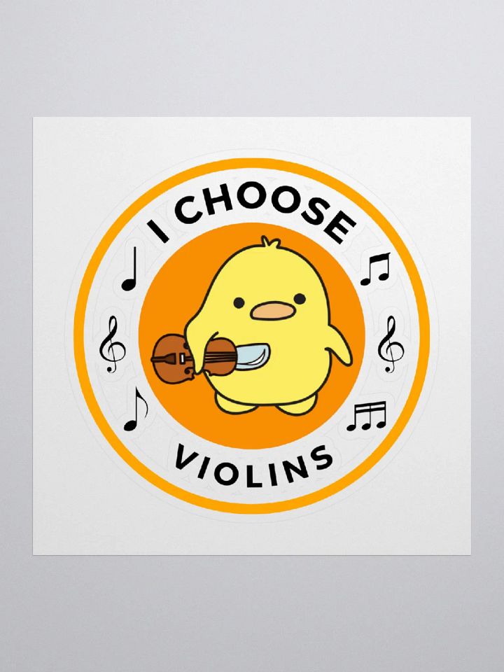 I choose violins Kiss Cut Stickers - Black product image (1)