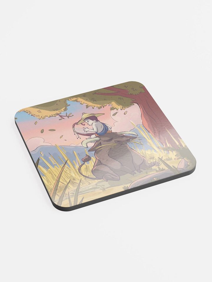 Serenading a Buffalo | Glossed Cork Coaster product image (2)