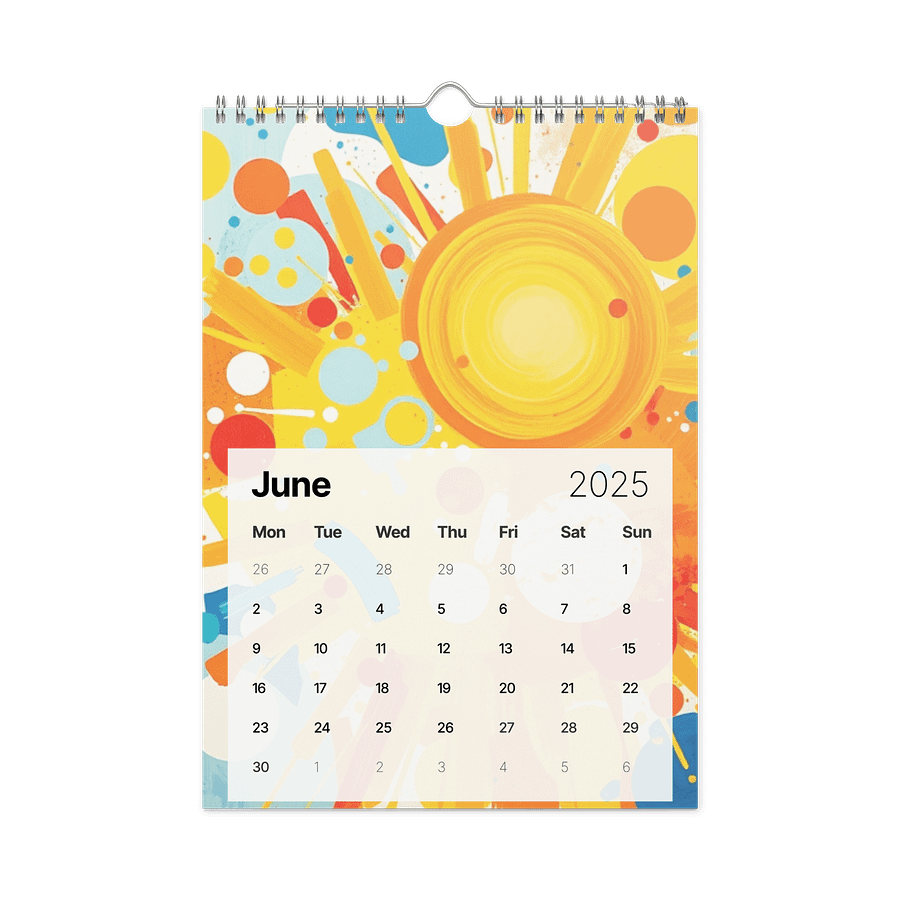 ART ABSTRACT WALL CALENDAR 2026 product image (8)