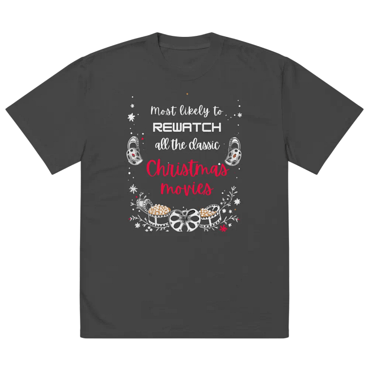 Most Likely To Rewatch Elf Quarantine Oversized Tee product image (2)
