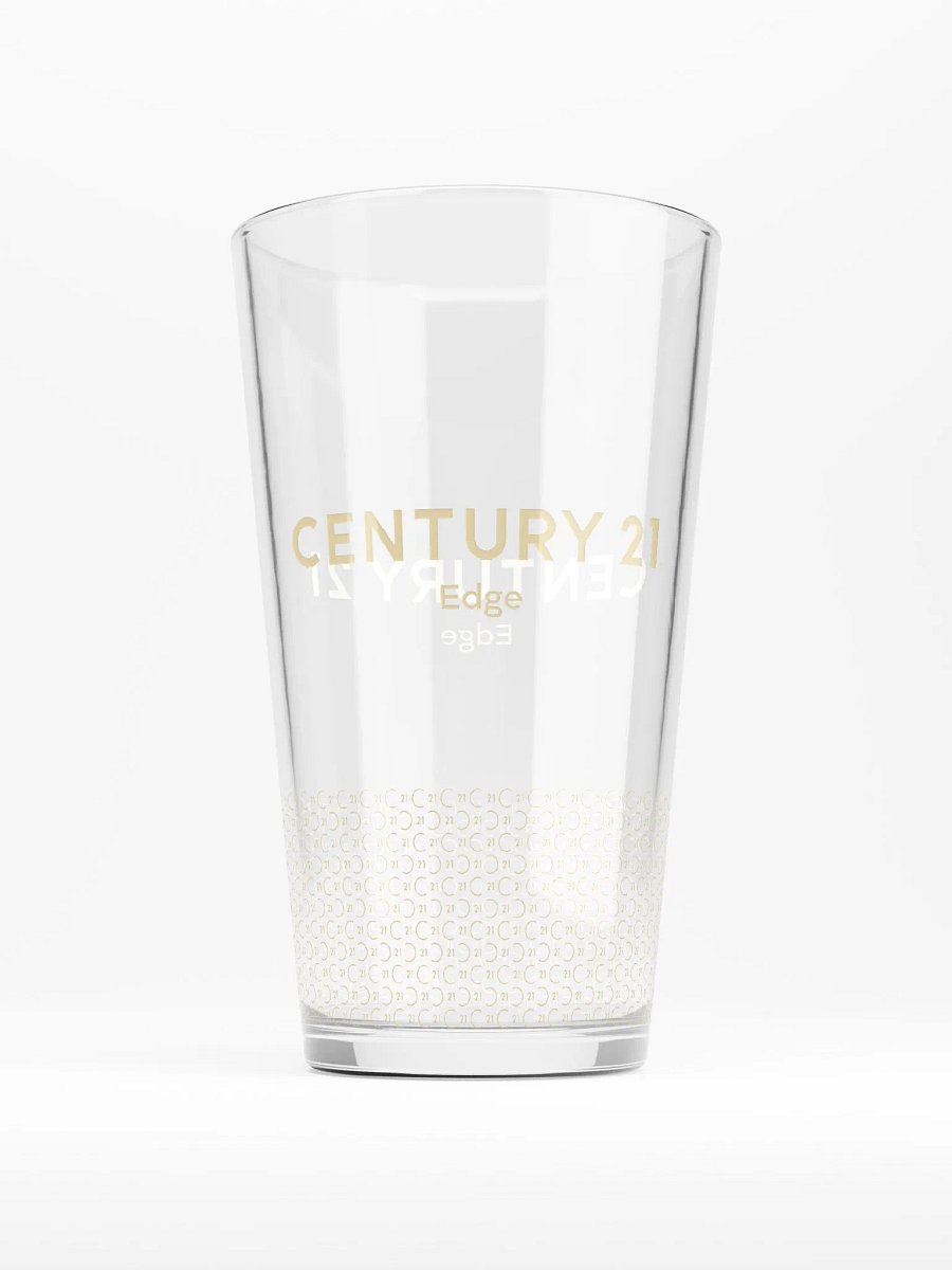 Shaker Pint Glass with Gold CENTURY 21 Edge Wordmark product image (1)