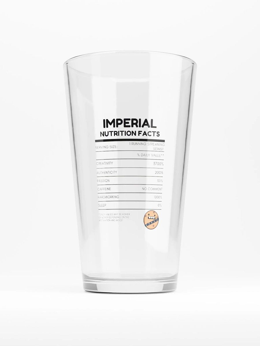 Imperial Nutrition - Pint Glass - Black product image (1)