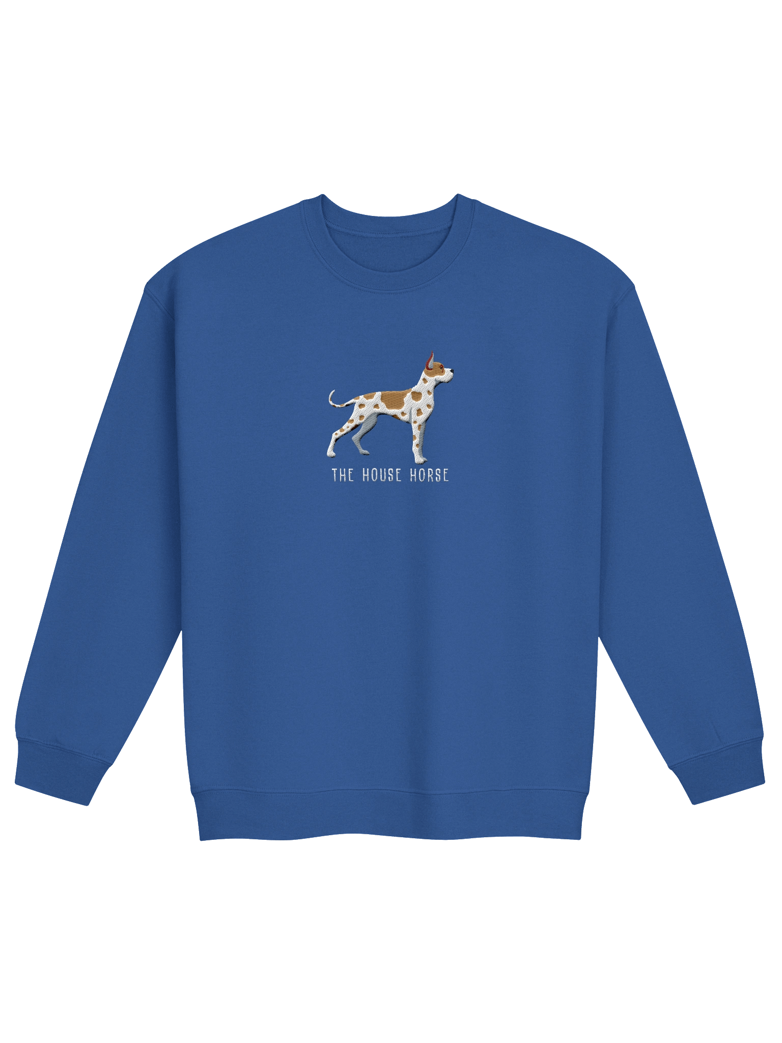 The House Horse Sweatshirt (Embroidered) of a Great Dane(Tan Harlequin, Cropped Ears) product image (9)