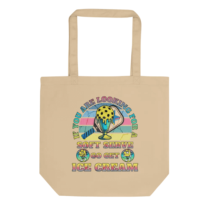 Soft Serve Go Get Ice Cream Pickleball Playful Tote Bag product image (1)