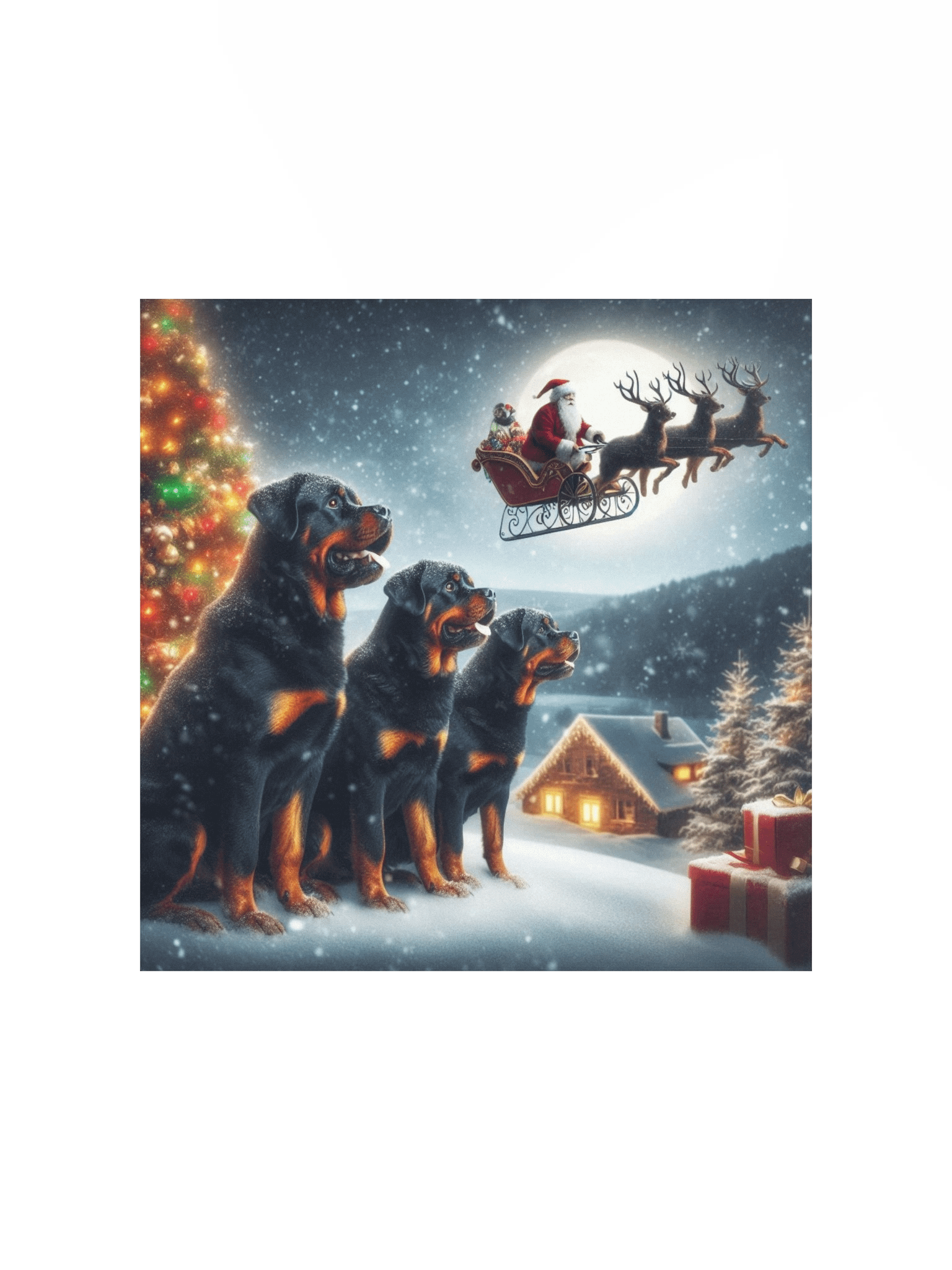 Winter Wonderland Rottweiler Poster product image (3)