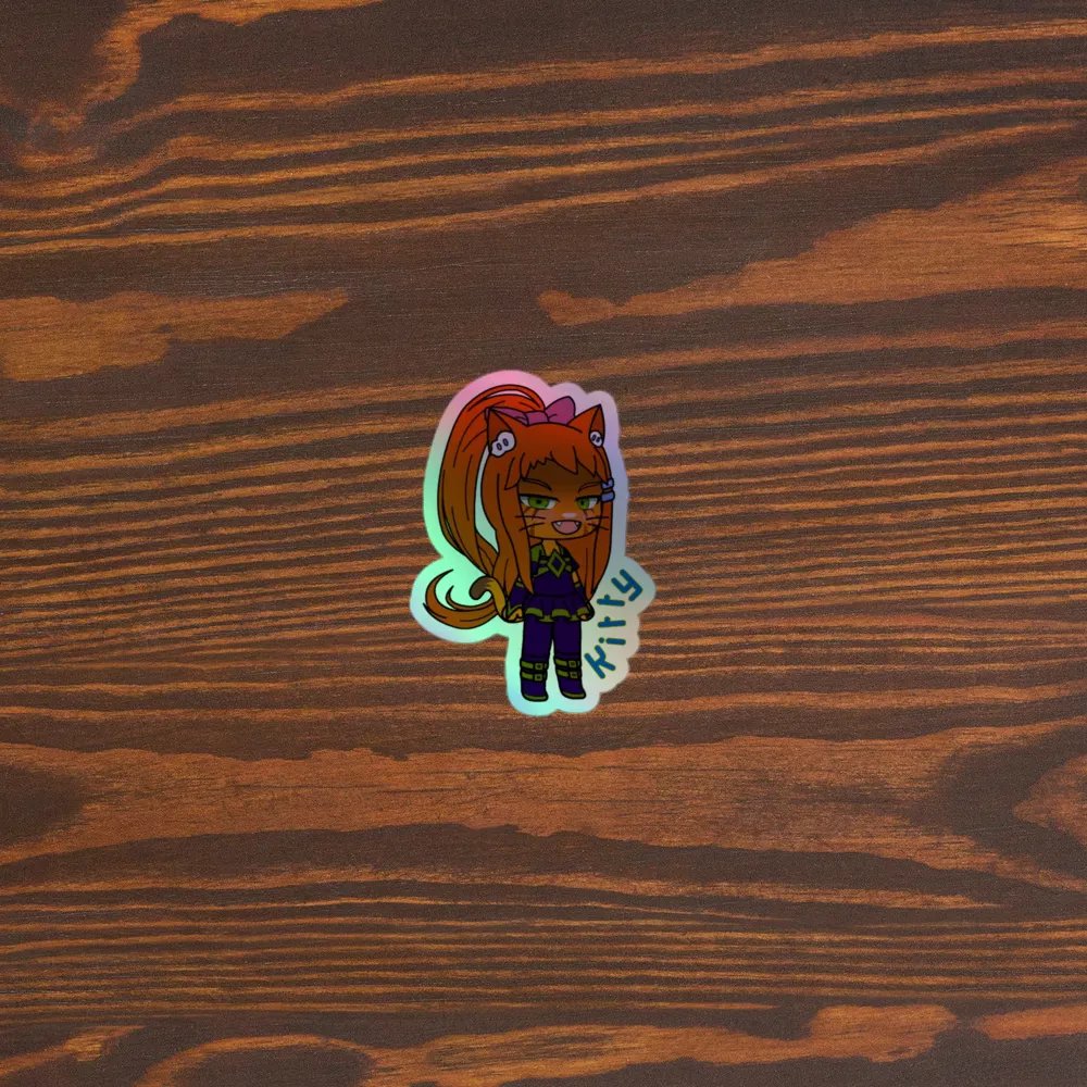 Kitty - Cosmic Cats - rainbow sticker product image (3)