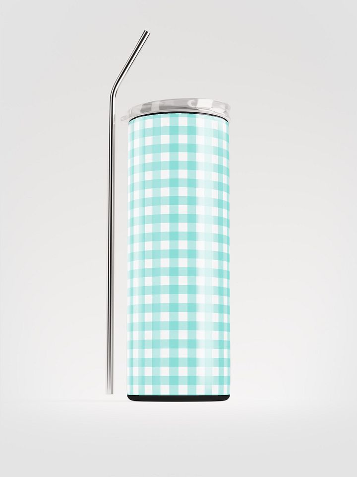 Teal and White Gingham 20 oz Tumbler product image (2)