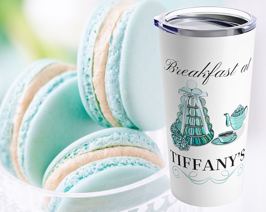 Breakfast at Tiffany's T & Co 20oz Tumbler, Classic Audrey Crew, Girls Brunching Weekend, Holly Golightly Fan Gift For Mom, Book Club Gift product image (7)
