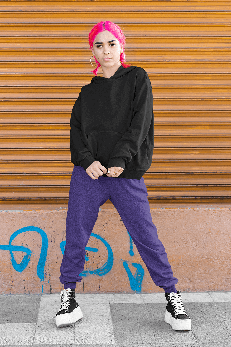Classic Black Unisex Oversized Hoodie - 80% Cotton product image (2)