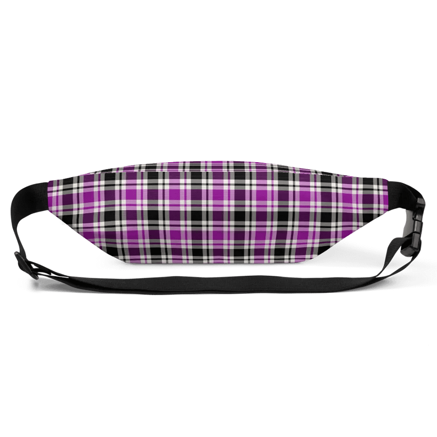 Purple, Black, and White Plaid Fanny Pack product image (4)