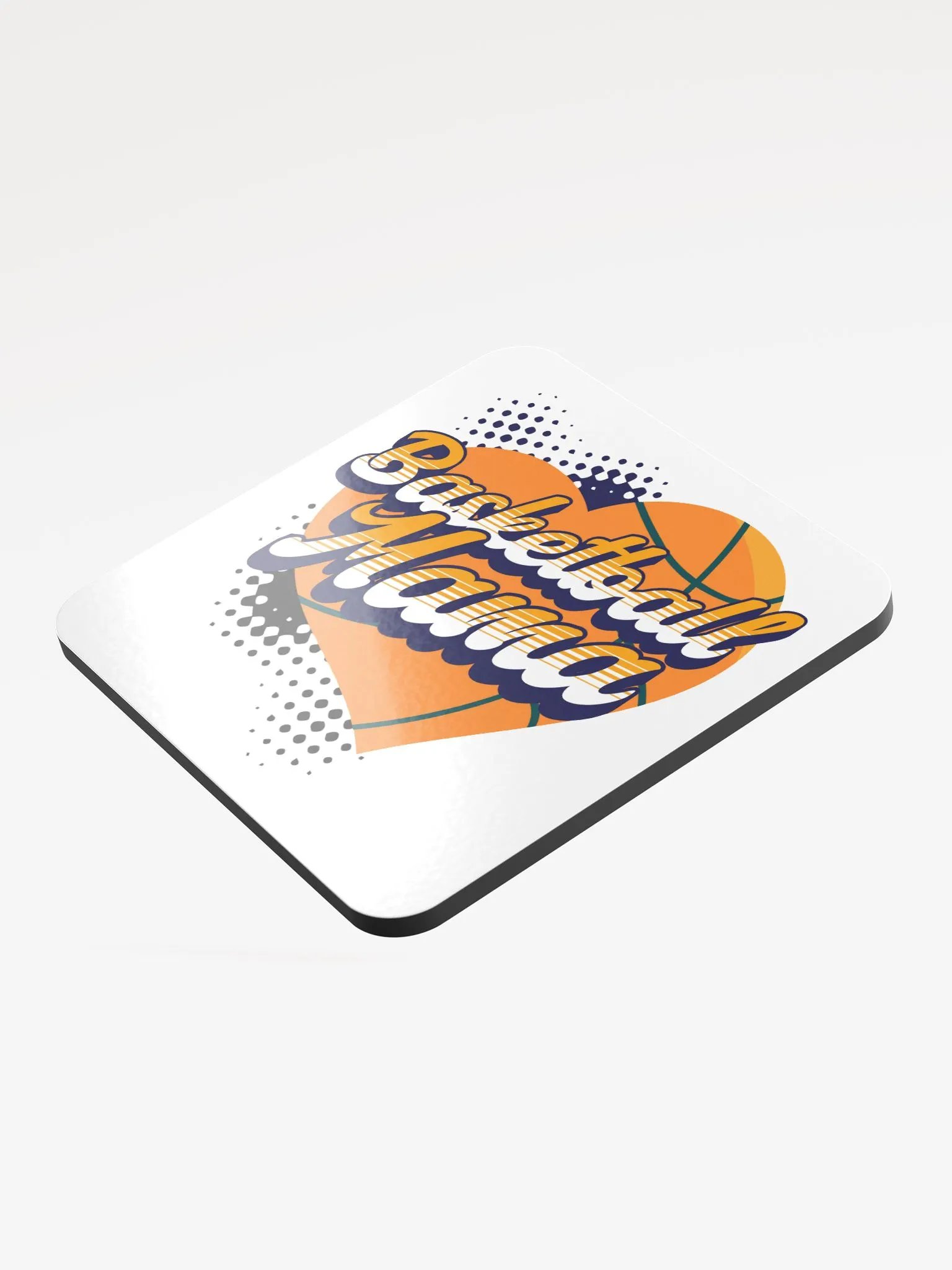 Mama Heart Basketball Cork Coaster product image (4)