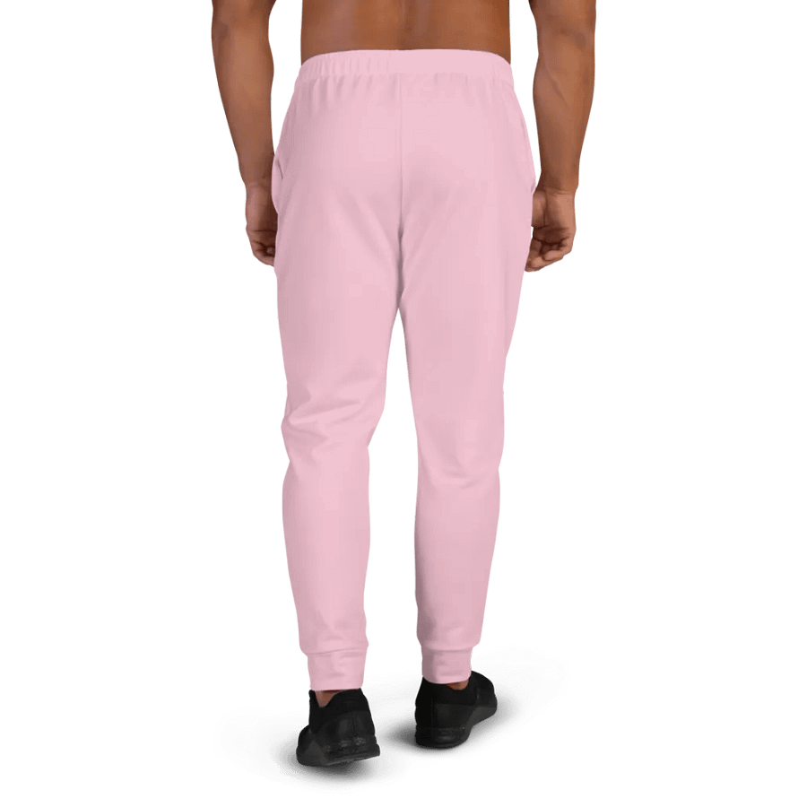 Plain Light Pink Soft Summer Recycled Polyester Premium Men's Joggers by Treasure Pie product image (4)