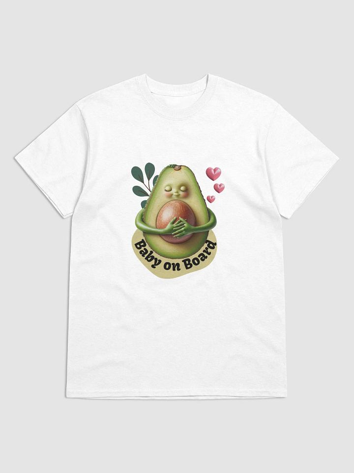 Avocado Baby on Board T-Shirt: Whimsical Pregnancy Announcement Tee product image (1)