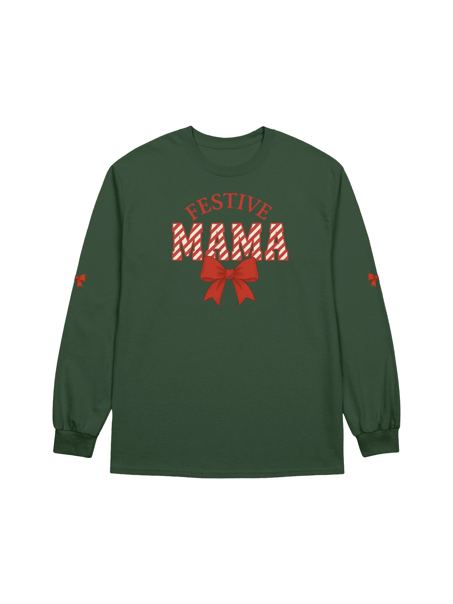 Festive Mama Candy Cane Long Sleeve T-Shirt product image (1)