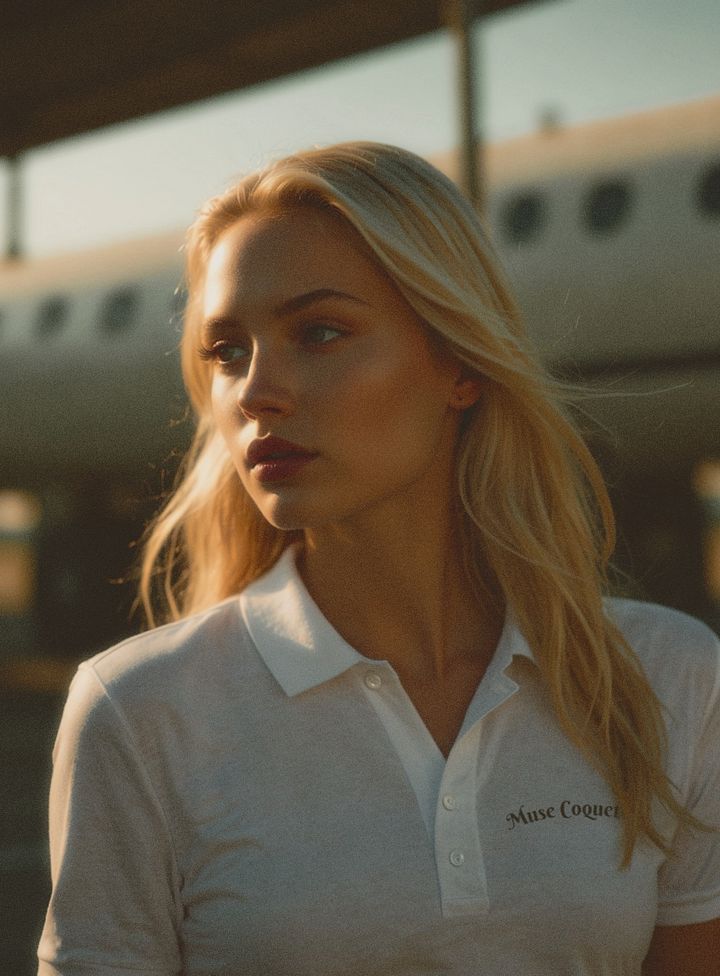 Women's Pique Polo Shirt (black) product image (1)