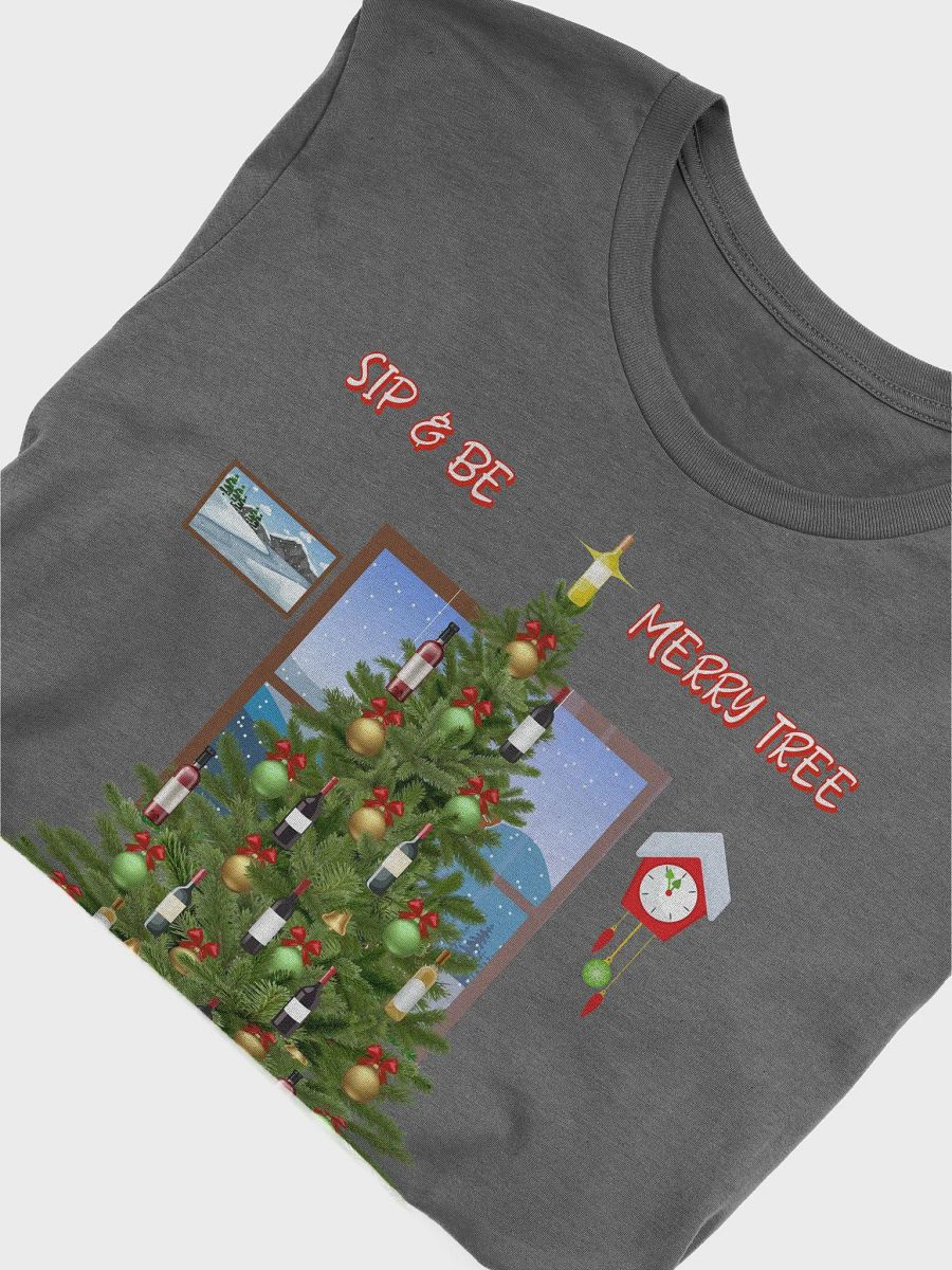 Sip And Be Merry Tree - Funny Christmas T-shirt product image (29)