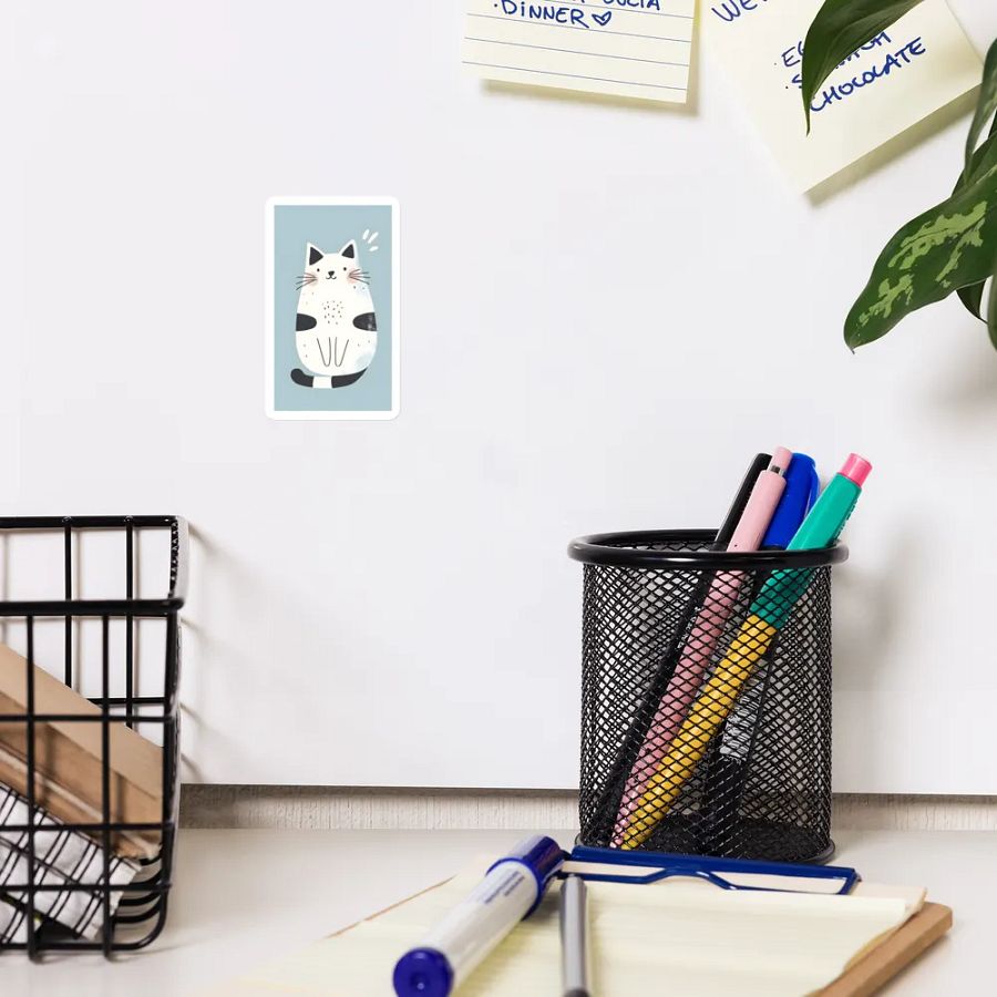 Purrfectly Chubby Charming Cat - Die-Cut Magnet product image (10)