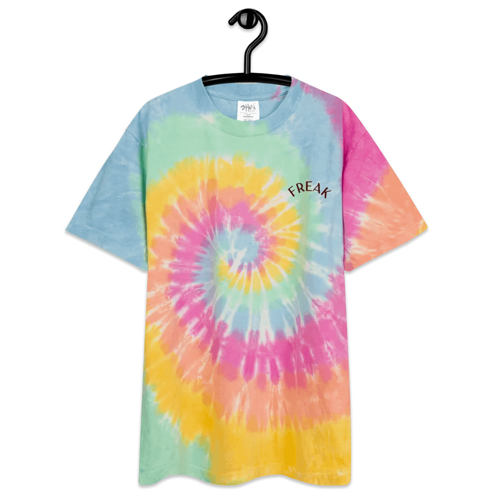 FREAK (Sherbet Pastel) - Oversized Tie-Dye T-Shirt product image (4)