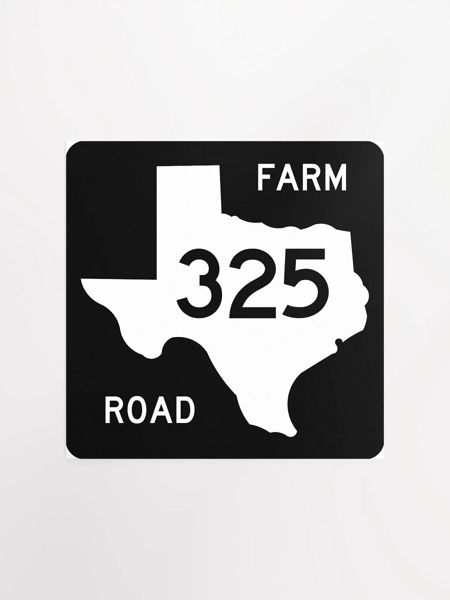Texas Farm Road Sign FM 325 Poster product image (1)