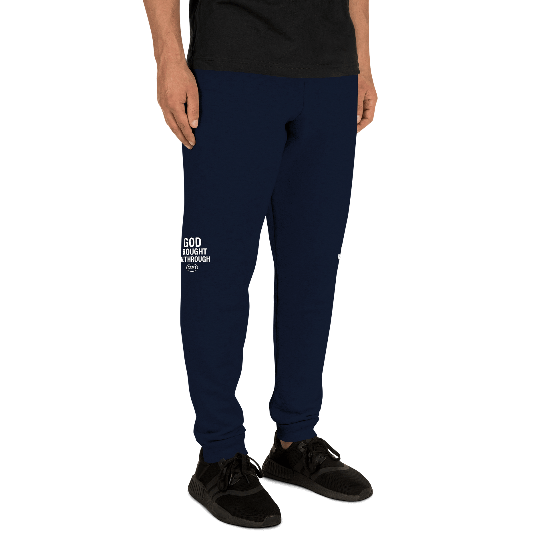 GOd Brought Me Through Joggers – Navy Blue (GBMT ) Logo Edition product image (12)