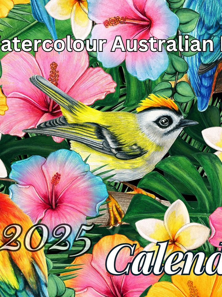 2025 Watercolor Birds Monthly Calendar – Elegant Bird Art for Nature Lovers product image (1)