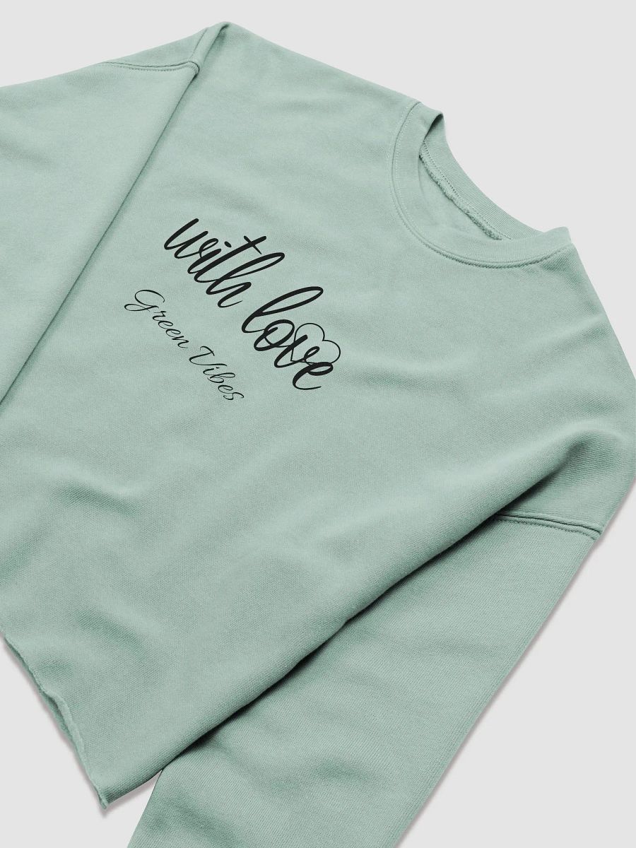 With love Green Vibes Cozy Comfort Women's Crop Sweatshirt product image (5)
