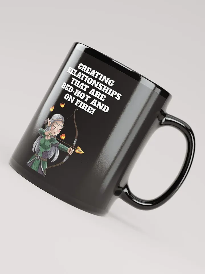 Creating Relationships That Are Red-Hot And On Fire! Valentine's Day Black Mug product image (2)