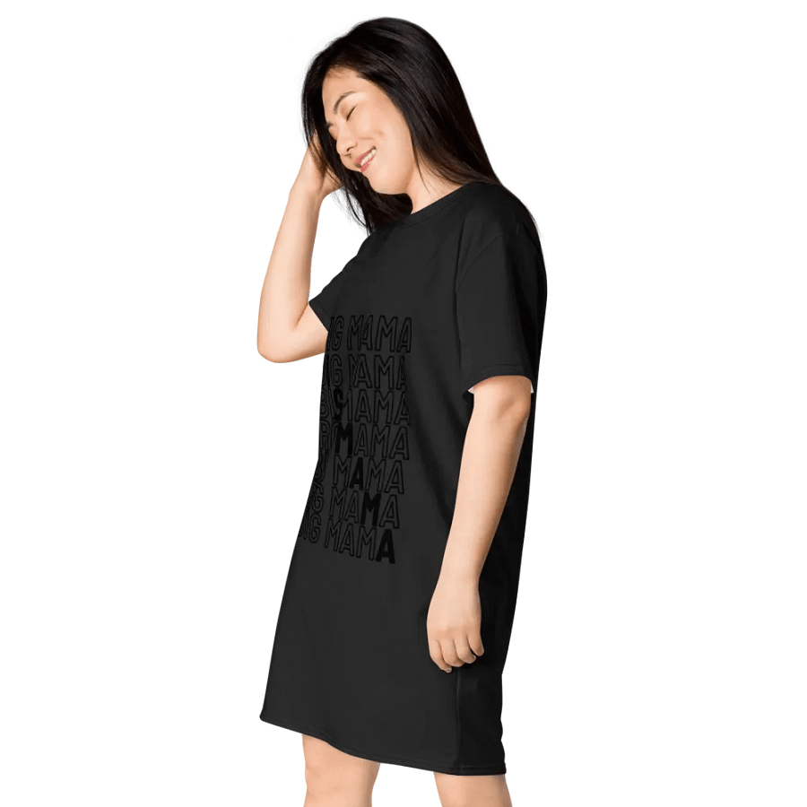 Big Mama Oversized T-Shirt Dress | Black Graphic Tee product image (6)