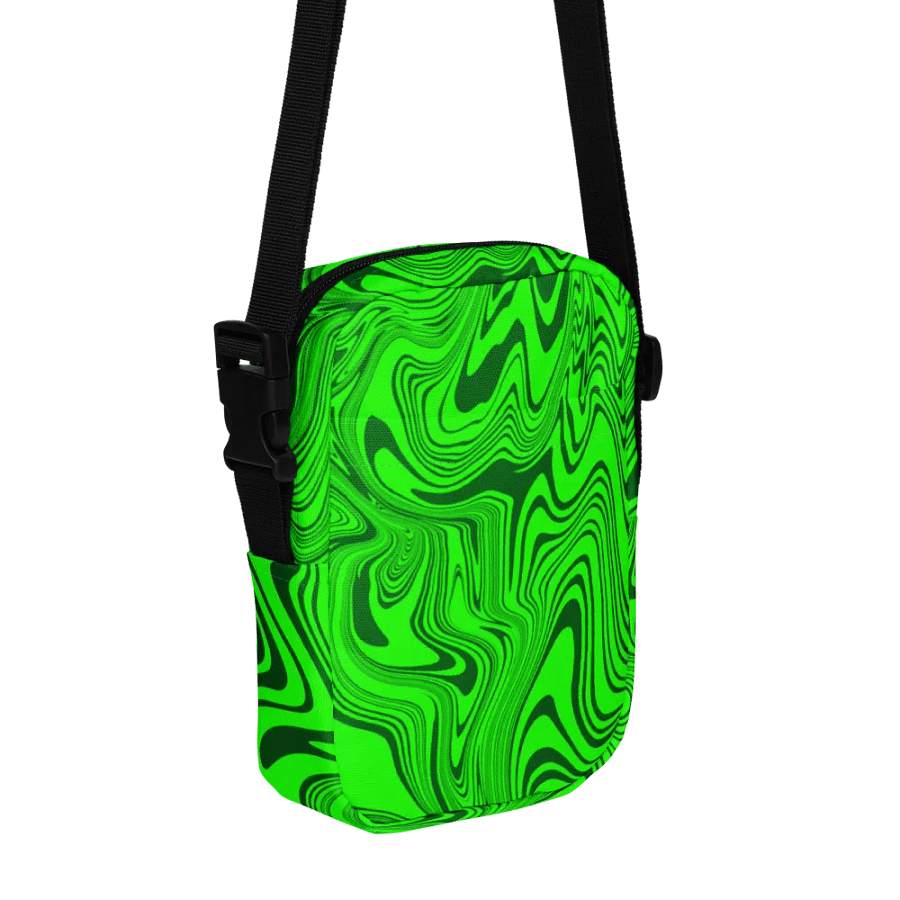 Utility Crossbody Bag - Abstract Green Swirls product image (3)